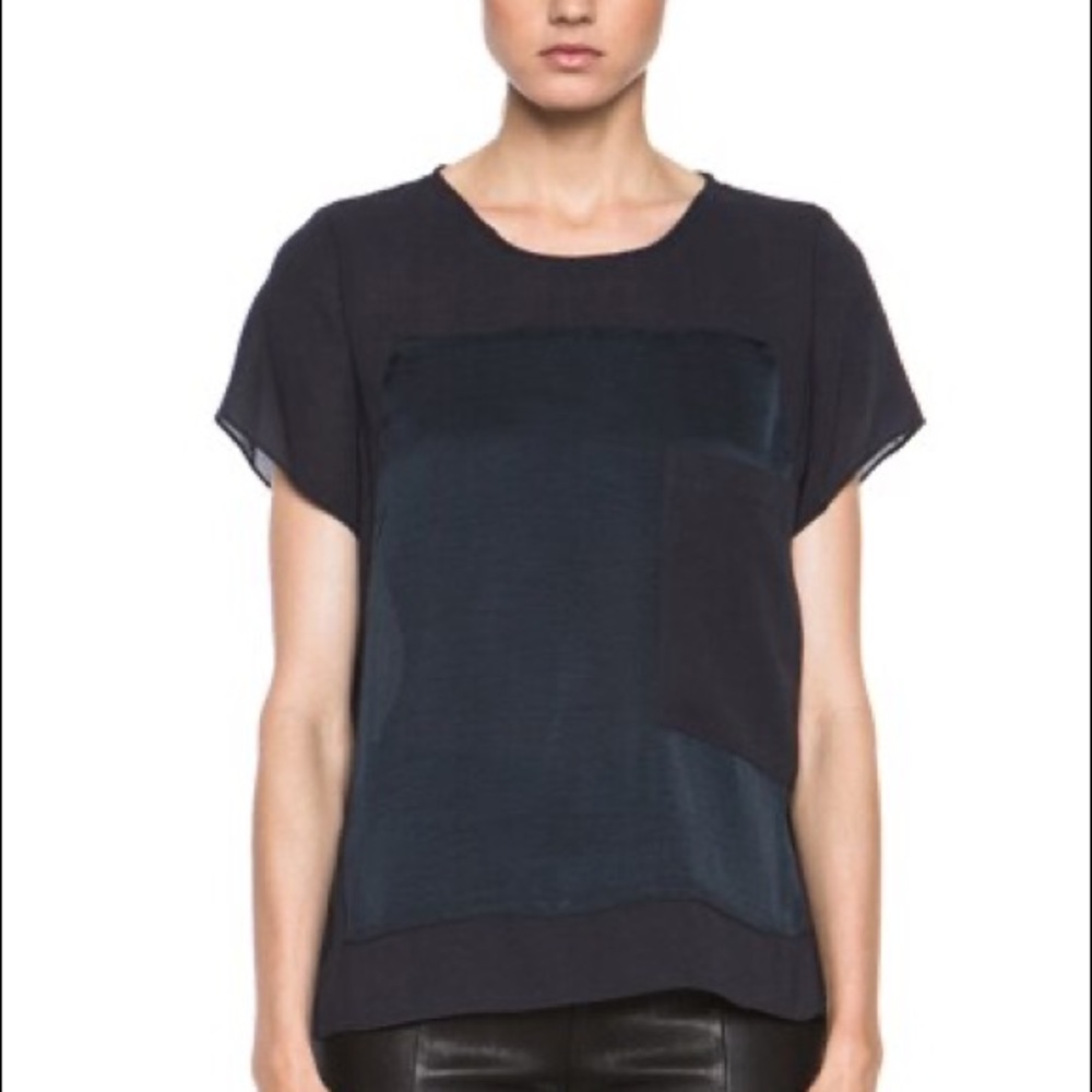 Helmet Lang oversized poly top